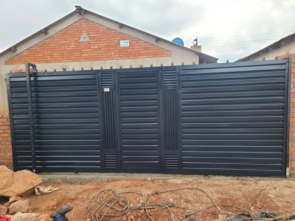 Sliding gate motor fitted